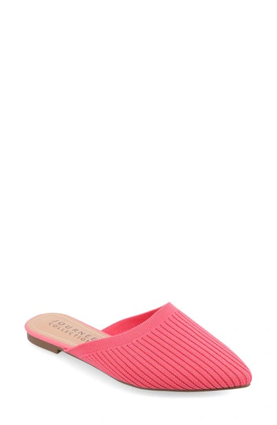 Journee Collection Aniee Knit Mule In Pink
