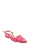 Journee Collection Daphnne Cap Toe Slingback Flat In Pink