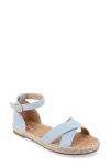 Journee Collection Lyddia Ankle Strap Espadrille Sandal In Blue