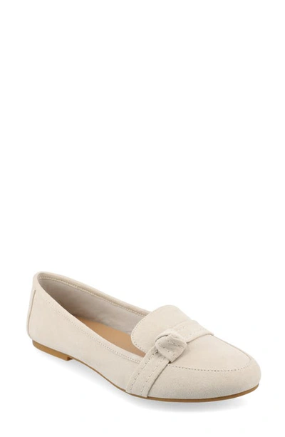 Journee Collection Marci Knotted Strap Loafer In Bone