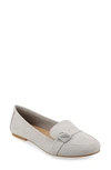 Journee Collection Marci Knotted Strap Loafer In Grey