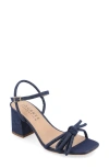 Journee Collection Meryl Block Heel Sandal In Dark Denim
