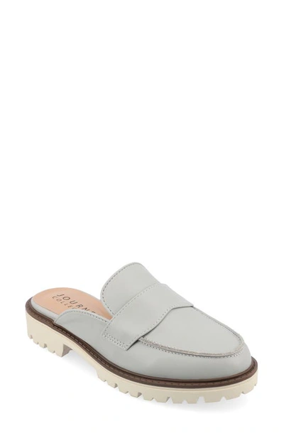 Journee Collection Miycah Lug Sole Platform Mule In Gray
