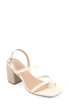 Journee Collection Olivina Jute Block Heel Slingback Sandal In Off White