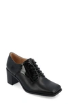 Journee Collection Sylvan Block Heel Derby Pump In Black