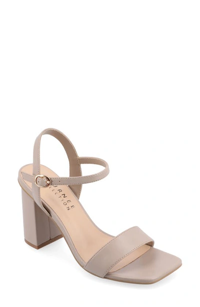 Journee Collection Tru Comfort Foam Tivona Sandal In Taupe Faux Leather- Polyurethane