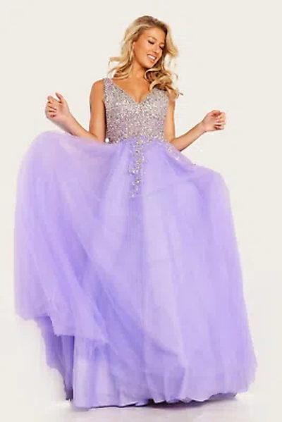 Pre-owned Jovani 37589 Evening Dress Lowest Price Guarantee Authentic In Lilac