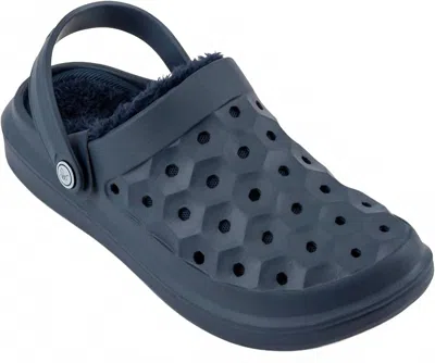 Joybees Unisex Varsity Lined Clog In True Navy In Blue