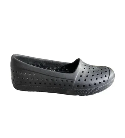 Joybees Women's Espadrille Slip On Shoes In Solid Black In Animal Print
