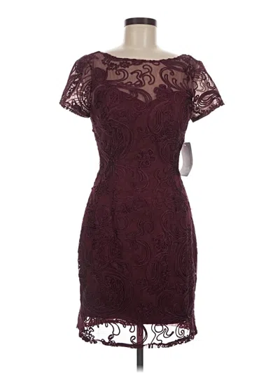 Pre-owned Js Collections Cocktail Dress In Burgundy
