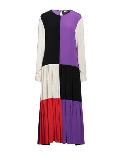 Jucca Woman Midi Dress Black Size 6 Acetate, Silk