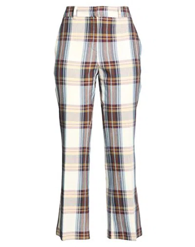 Jucca Woman Pants Ivory Size 10 Cotton, Linen In Neutral