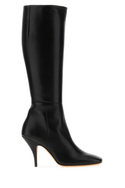 Jude Credo Mini Heel Leather Boots In Black