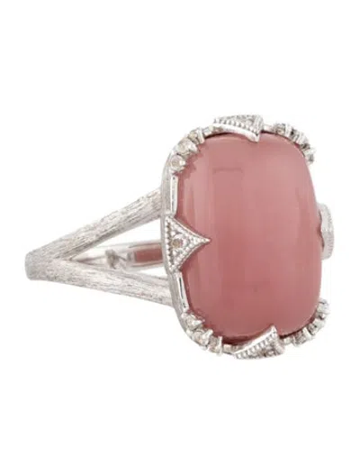Pre-owned Jude Frances Chalcedony & Topaz Cocktail Ring In Multicolor
