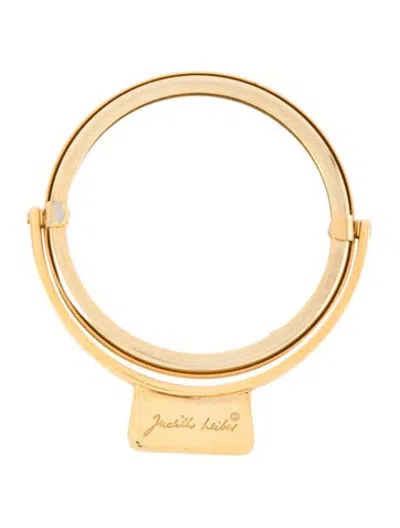 Pre-owned Judith Leiber Dual-sided Compact Mirror In Metallic