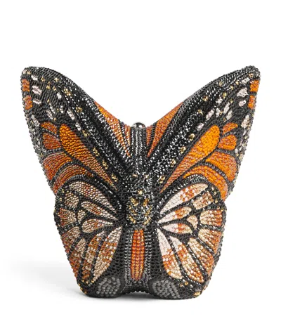 Judith Leiber Embellished Butterfly Clutch Bag In Orange