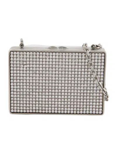 Pre-owned Judith Leiber Metal Evening Bag W/ Tags In Silver