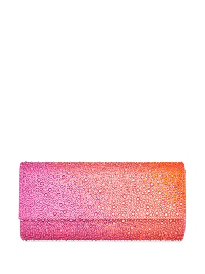 Judith Leiber Perry Clutch In Caviar Gradient Flame