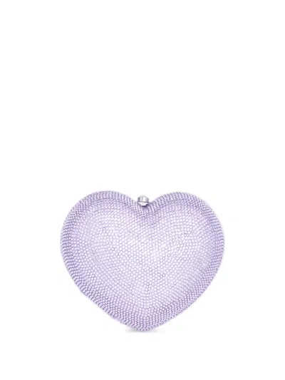 Judith Leiber Petit Coeur L'amour Clutch Bag In Purple
