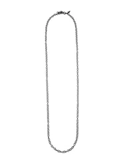 Pre-owned Judith Ripka Crystal Fleur De Lis Long Necklace, 51" In Multicolor