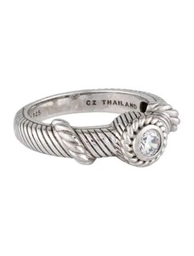 Pre-owned Judith Ripka Cubic Zirconia Cocktail Ring In Multicolor