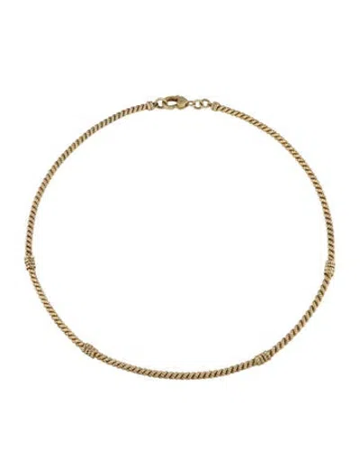 Pre-owned Judith Ripka Cubic Zirconia Collar Necklace, 16" In Multicolor