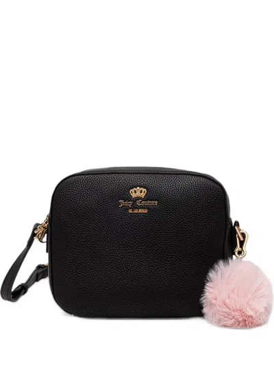 Juicy Couture Maggie Logo-plaque Pompom Belt Bag In Black