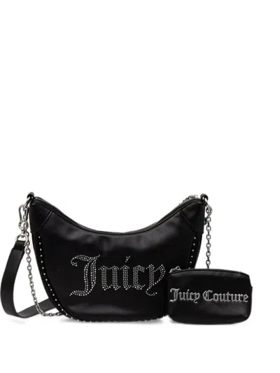 Juicy Couture Stud-embellished Logo Shoulder Bag In Black