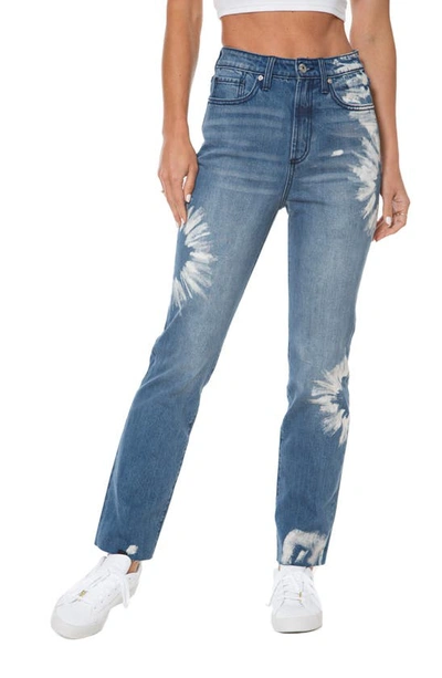 Juicy Couture Venice High Rise Straight Leg Jeans In Medium Wash