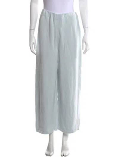 Pre-owned Julia Amory Striped Wide Leg Pants In Blue