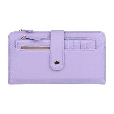 Julia Buxton Bifold Cc Womens Rfid Blocking Bifold Wallet In Purple