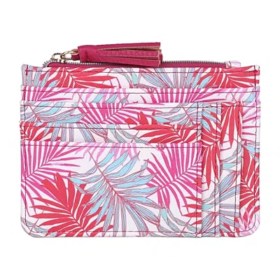 Julia Buxton Slot Coin Pouch Womens Rfid Blocking Wallet In Red