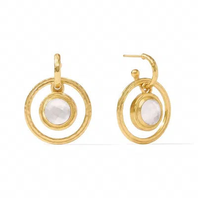 Julie Vos Astor 6-in-1 Charm Earring In Iridescent Clear Crystal In Gold