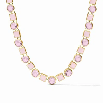 Julie Vos Women's Jolie Tennis Necklace In Rose In Pink