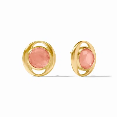 Julie Vos Women's Laguna Stone Stud Earrings In Iridescent Melon In Gold