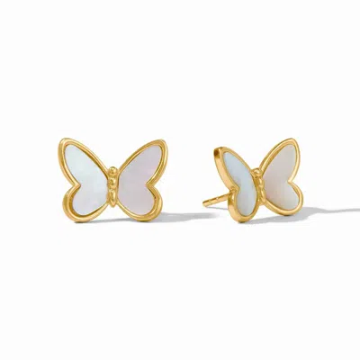 Julie Vos Women's Papillon Stud Earrings In Gold/ Mother Of Pearl In Pink