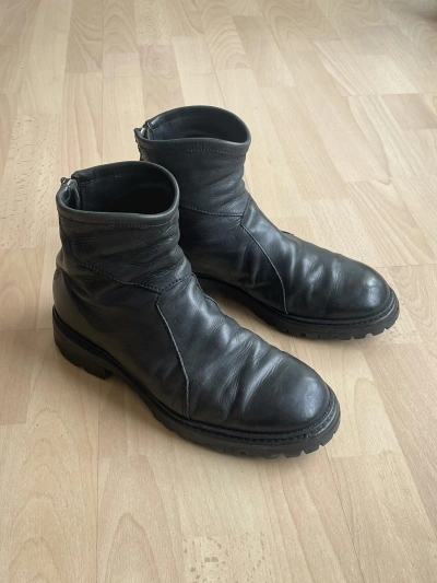 Pre-owned Julius Vibram Sole Engineer Boots In Black