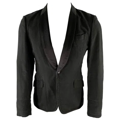 Pre-owned Junya Watanabe Size S Black Cotton Wool Shawl Collar Sport Coat