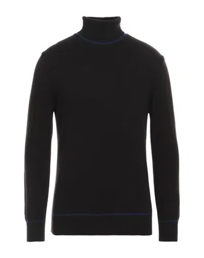 Jurta Man Turtleneck Dark Brown Size 44 Merino Wool, Cashmere