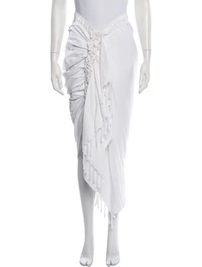 Pre-owned Just Bee Queen Long Skirt In White
