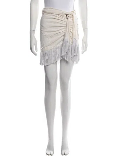 Pre-owned Just Bee Queen Mini Skirt In Neutrals