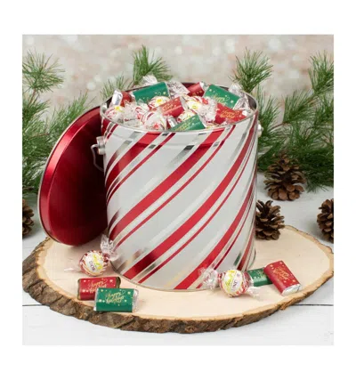 Just Candy 3 Lb Christmas Chocolate Gift Tin Hershey's Miniatures & Lindt Truffles In Assorted Pre-pack