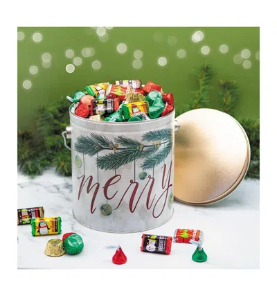 Just Candy 5lb Christmas Gift Tin Hershey's Chocolate Holiday Mix Tin In Assorted Pre-pack