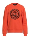 Just Cavalli Man Sweatshirt Orange Size M Cotton