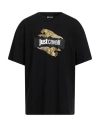 Just Cavalli Man T-shirt Black Size Xl Cotton