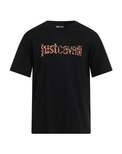 Just Cavalli Man T-shirt Black Size Xxl Cotton