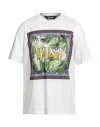 Just Cavalli Man T-shirt White Size Xxl Cotton