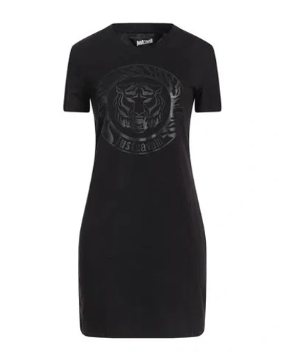 Just Cavalli Woman Mini Dress Black Size M Cotton