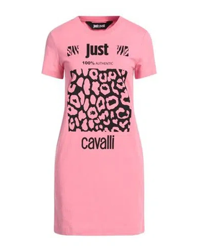 Just Cavalli Woman Mini Dress Pink Size S Cotton
