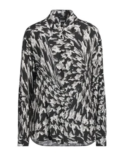 Just Cavalli Woman Shirt Black Size 12 Viscose